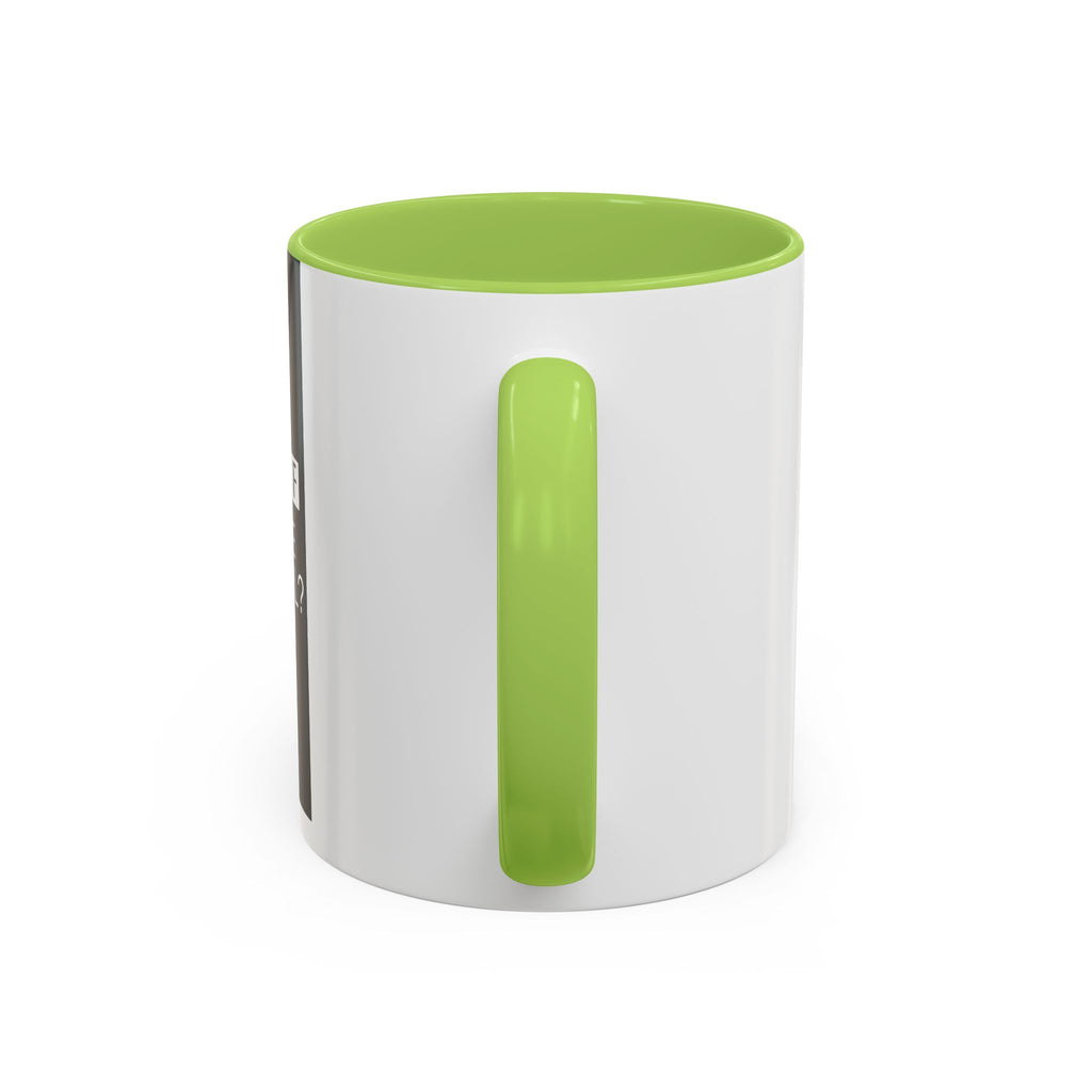 Accent Coffee Mug — "Would You Like to Buy a Vowel?" Crossword Joke Mug (Black Accent)