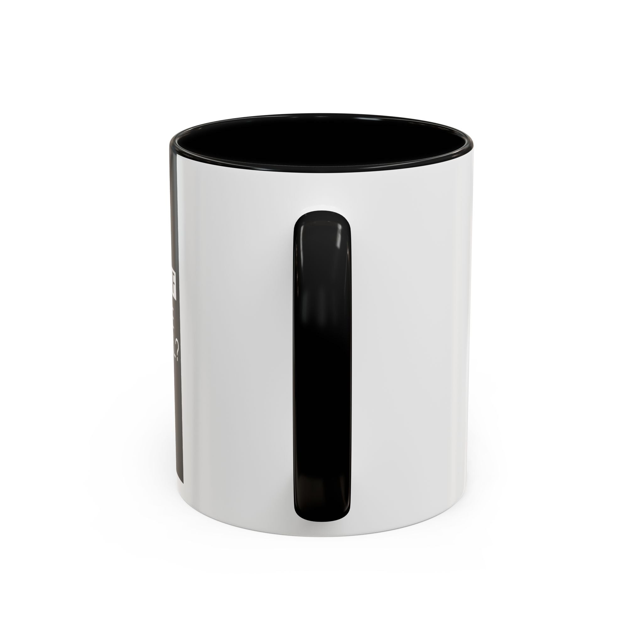 Accent Coffee Mug — "Would You Like to Buy a Vowel?" Crossword Joke Mug (Black Accent)